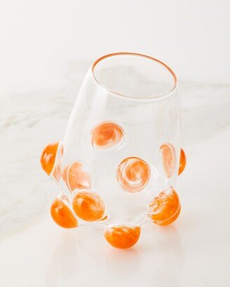 Massimo Lunardon Bubble Wine Glass, Orange