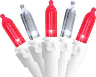 Northlight Set of 50 Red Pure White Led Mini Christmas Lights 4 Spacing - White Wire