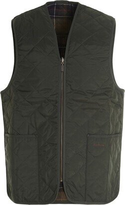 Reversible Checkered Zip-Up Gilet-AA