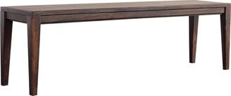 Fall River Contemporary Solid Sheesham Wood Dining Bench, Gray