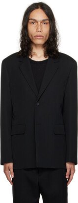 Black Single-Breasted Blazer-AB