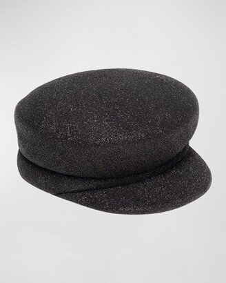 Sabrina Glittery Wool Newsboy Cap