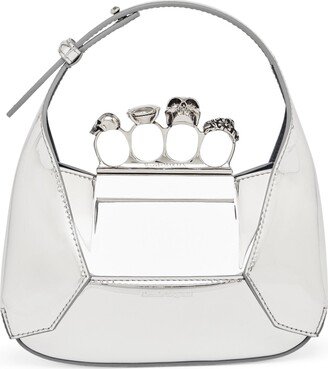 metallic Jewelled Hobo mini bag