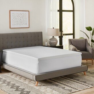 Bodipedic Essentials Bodipedic Comfort 2-Inch Memory Foam Mattress Topper with Luxury Cover