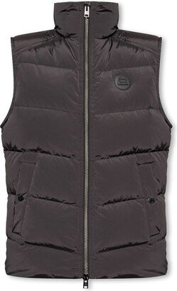 Logo-Patch Zipped Padded Gilet-AA