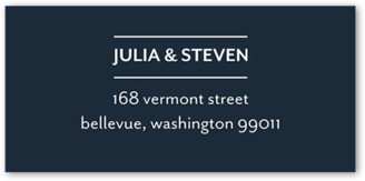 Address Labels: Forever Classical Address Label, Black, Address Label, Matte