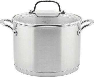 3-Ply Base Stainless Steel 8 Quart Induction Stockpot with Lid