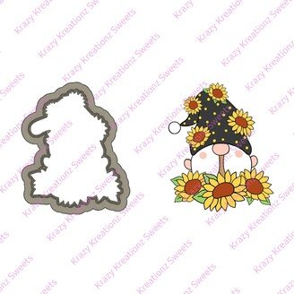 Sunflower Gnome Cookie Cutter, Summer Cutter