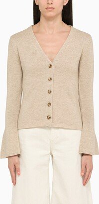 Beige wool cardigan