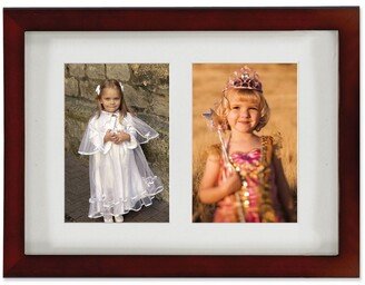 Walnut Wood Double Matted Picture Frame - 4