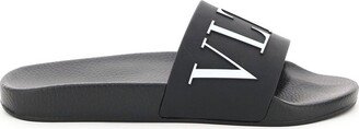 Logo Detailed Slip-On Pool Slides