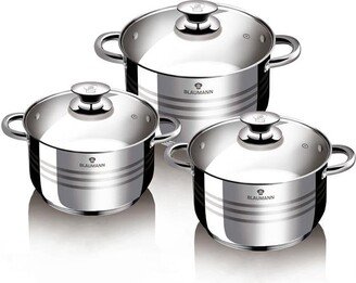 Berlinger Haus Blaumann 6-Piece Stainless Steel Cookware Set Blauman Collection