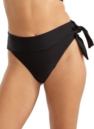 Birdsong Birdong Women' Eco Onyx Sah Fold-Over Bikini Bottom - S20237-EONYX S Eco Onyx