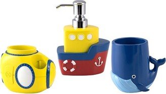 3pc Submarine Kids' Bath Accessories Set - Allure Home Creations