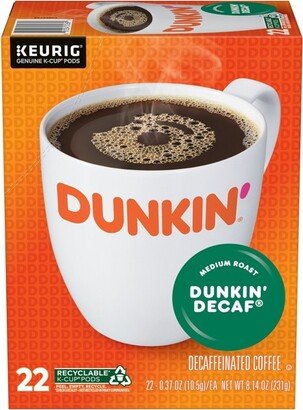 Dunkin' Donuts Dunkin' Dunkin' Decaf Medium Roast Coffee - Keurig K-Cup Pods - 22ct