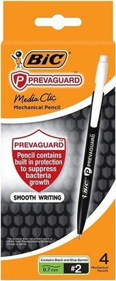 BIC Prevaguard Media Clic Mechanical Pencil 0.7mm #2 Medium Lead 4/Pack (MPCMAP4-BLK)