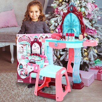 Hozxclle Child Beauty Dresser Table With Fashion & Makeup Accessories For Girls