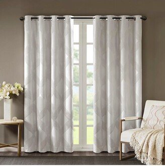 Gracie Mills 1-pc Bentley Ogee Knitted Jacquard Total Blackout Curtain Panel - 50x108