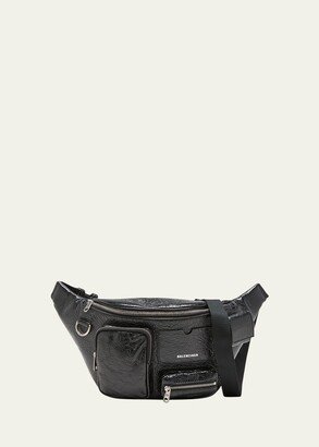 Men's Superbusy Leather Belt Bag-AA