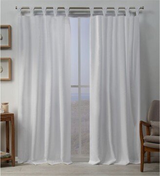 Curtains Loha Linen Braided Tab Top Curtain Panel Pair, 54