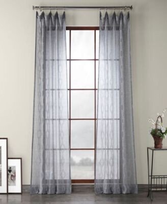 Exclusive Fabrics Furnishings Linen Sheer Curtain Panels