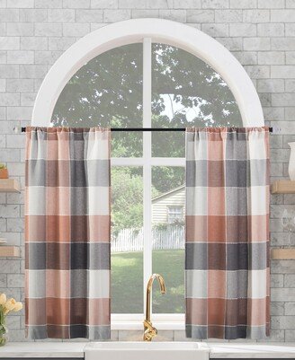 Colorblock Cafe Curtain Pair, 52