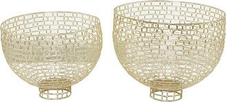 Peyton Lane Set Of 2 Modern Round Decorative Bowls-AA