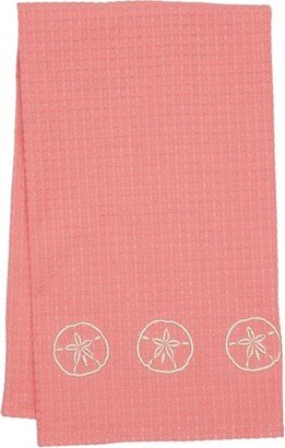 Sand Dollar Waffle Weave Kitchen Towel