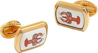 24K Gold-Plated Lobster Rectangular Cufflinks