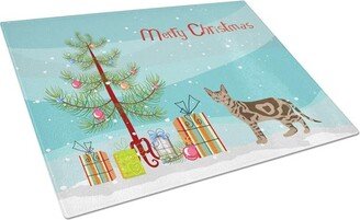 CK4720LCB Sokoke Cat Merry Christmas Glass Cutting Board