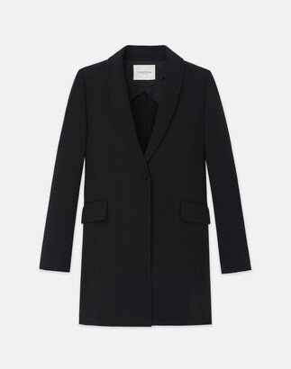 Plus Size Responsible Finesse Crepe Shawl Collar Jacket