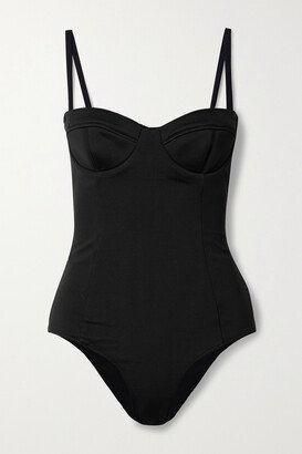 Net Sustain Stretch-cady Bodysuit - Black