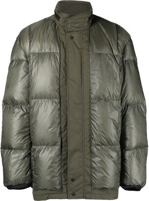 High-Neck Panelled Padded Jacket