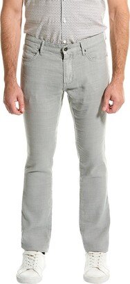 Bowery Griffin Grey Linen-Blend Slim Straight Jean