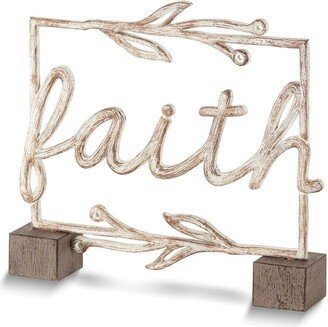 Curata Faith Resin Tabletop Word Decor