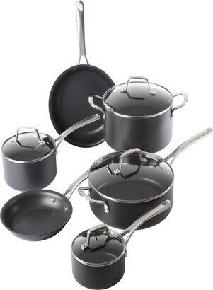 Martha Stewart Collection Bosworth Hard Anodized 10 Piece Cookware Set