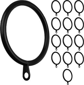 Meriville 14 Pcs 15-Inch Inner Diameter Metal Curtain Rings With Eyelets, Fits Up To 1 1/4-Inch Rod