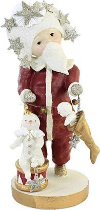 Dee Foust-Harvey St. Nick's Sidekicks - One Figurine 11.75 Inches - Christmas Snowman Santa - 81137 - Polyresin - Red