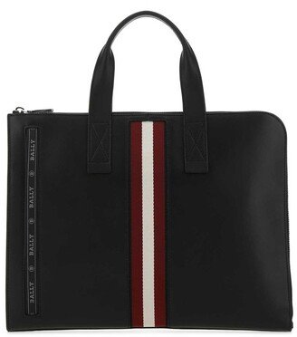 Logo Stripe Detailed Business Bag-AA