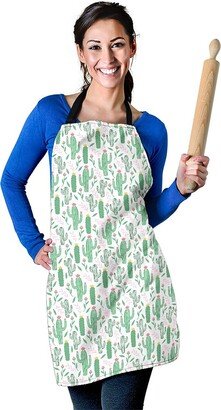 Cactus Pattern Apron - Printed Cute Plant Custom With Name/Monogram Perfect Gift For Lovers