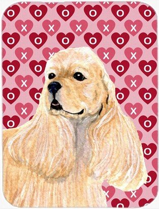 SS4522LCB Cocker Spaniel Hearts Love & Valentines Day Glass Cutting Board