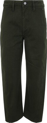 High-Waist Straight-Leg Cropped Trousers-AD