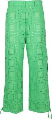 High Waist Cropped Trousers-AS