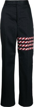 4 Bar-stripe straight-leg trousers