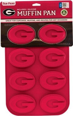 MasterPieces FanPans Team Logo Silicone Muffin Pan - NCAA Georgia Bulldogs