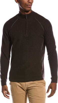 Contrast Piped Cashmere Mock Sweater-AE