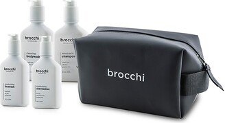 Brocchi 4-Piece Shampoo, Body Wash, Face Wash, & Shave Lotion Set