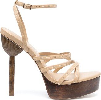 Abela 80mm leather platform sandals