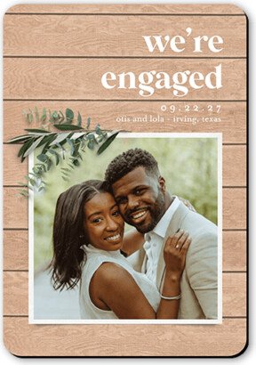 Save The Date Cards: Now Engaged Save The Date, Brown, Magnet, Matte