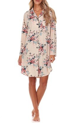 Deborah Floral Long Sleeve Nightshirt